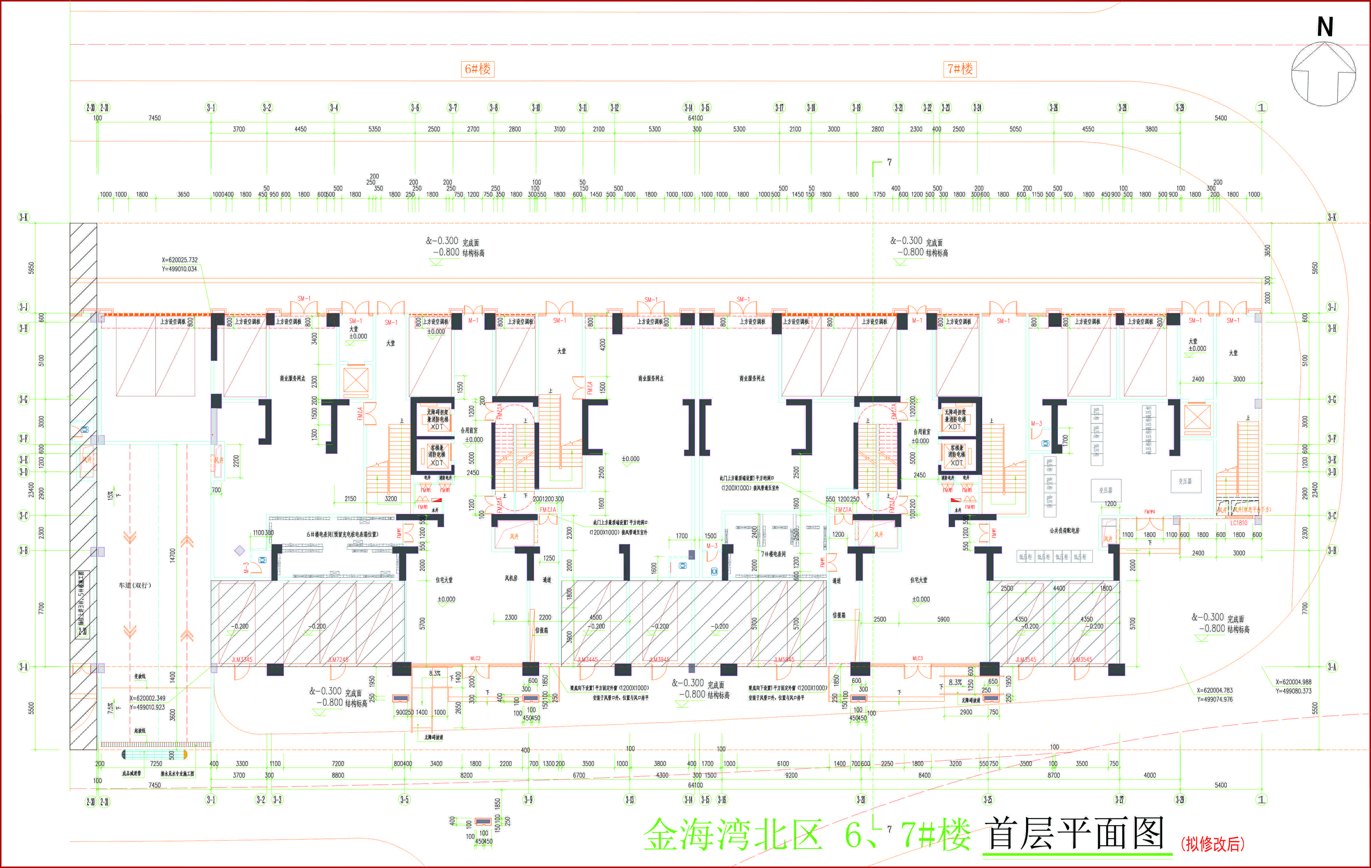 金海灣北區(qū)6、7#樓首層平面圖（擬修改后）.jpg