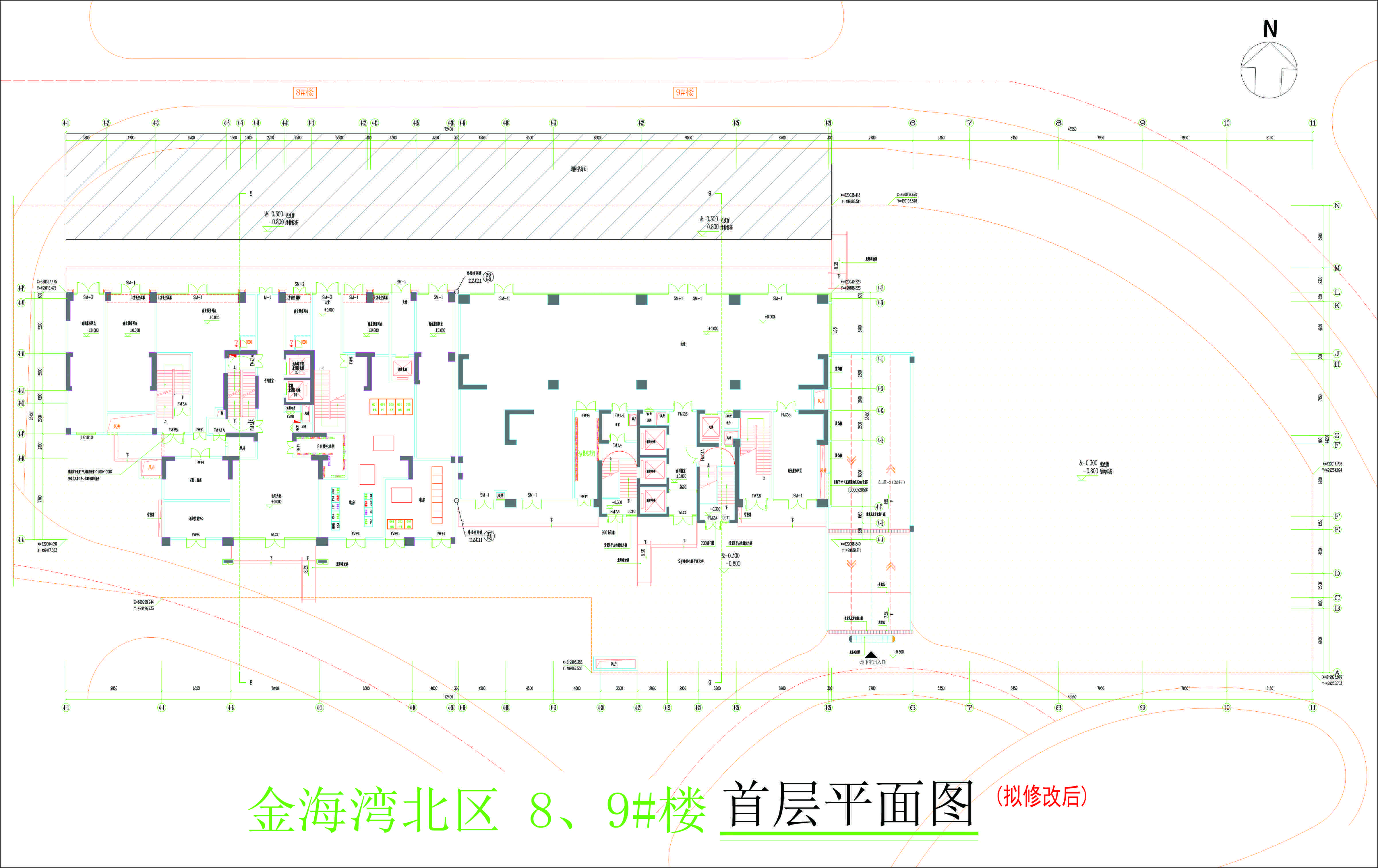 金海灣北區(qū)8、9#樓首層平面圖（擬修改后）.jpg